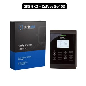 ZkTeco Şifre+Kart Okuyuculu Personel Giriş &Ccedil;ıkış Sistemi Seti