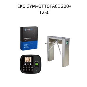 Turnike Ve OttoFace Y&uuml;z Tanıma + Parmak İzi + Kartlı Spor Salonu &Uuml;ye Takip Sistemi