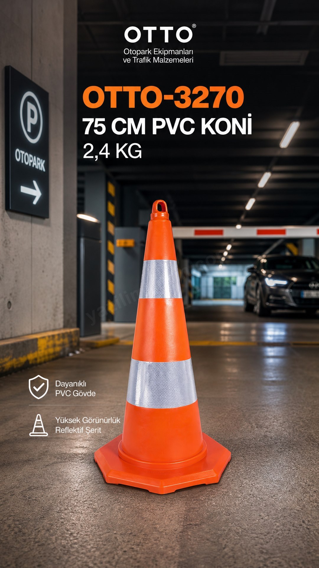 OTTO-3270 75 Cm Pvc Koni 2,4 Kg