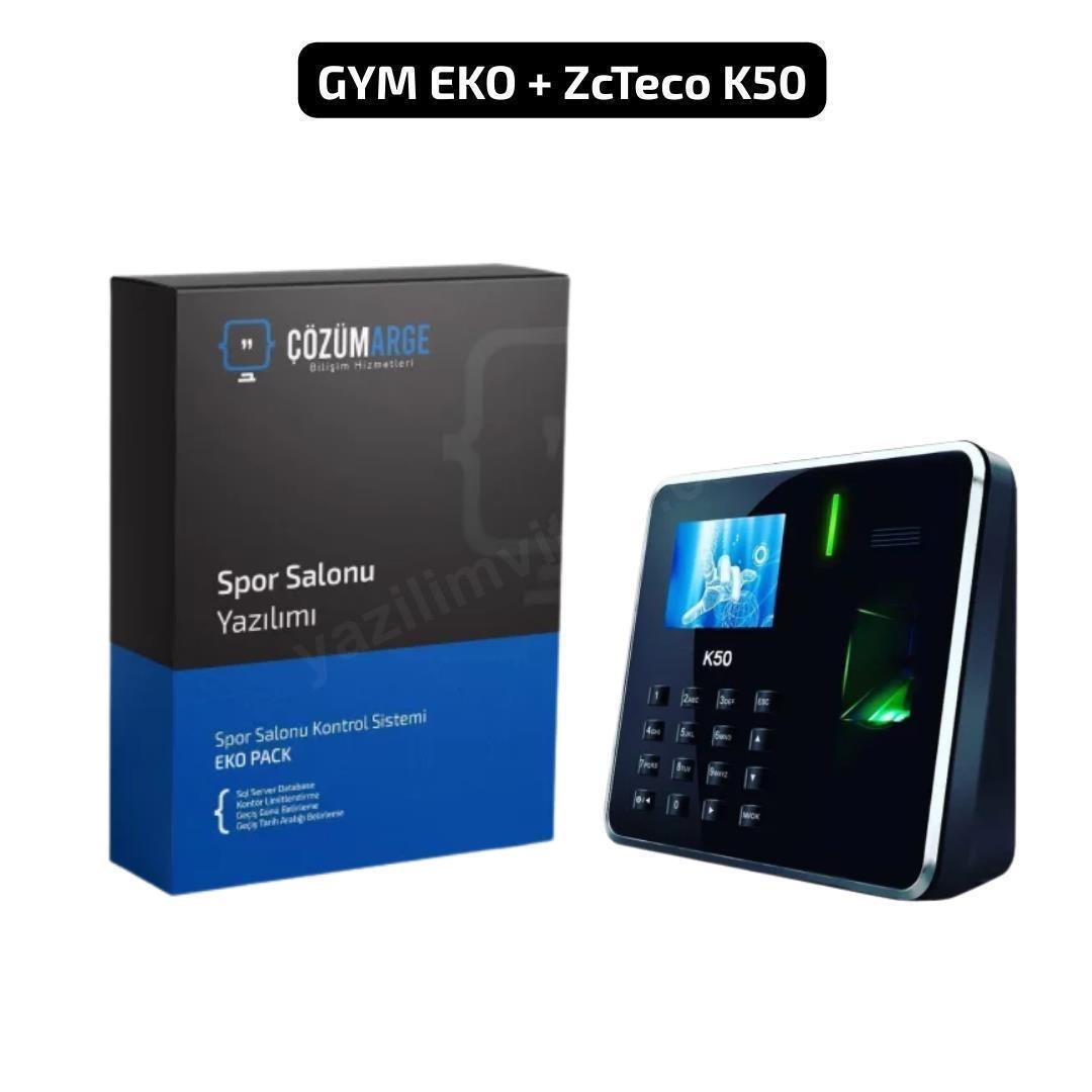 ZkTeco Parmak İzi+Şifre+Kart Okuyuculu Spor Salonu &Uuml;ye Takip Sistemi Seti