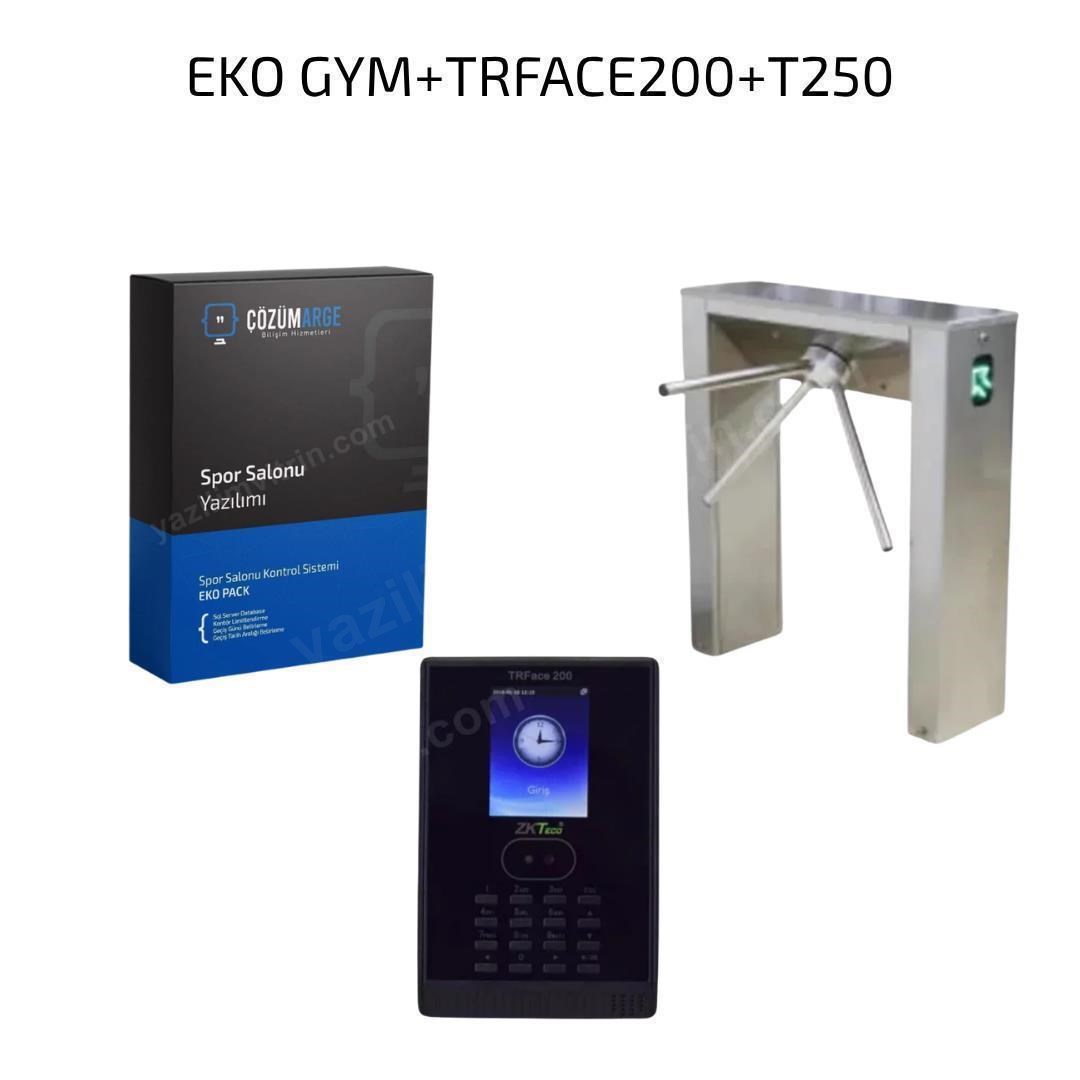 Turnike Ve ZkTeco Y&uuml;z Tanıma+Şifre+Kart Okuyuculu Havuz Giriş Sistemi Seti