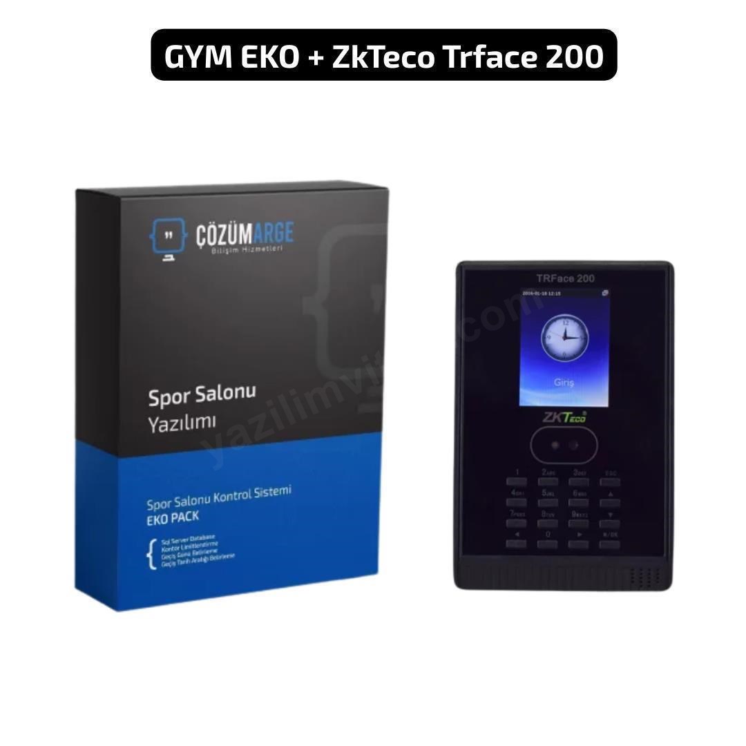 ZkTeco Y&uuml;z Tanıma+Şifre+Kart Okuyuculu Spor Salonu &Uuml;ye Takip Sistemi Seti