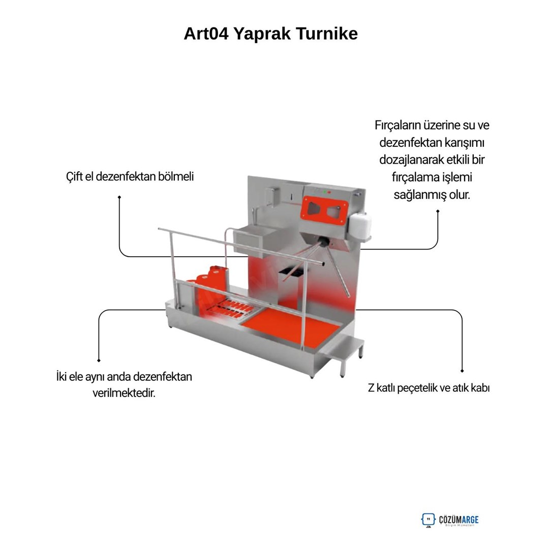 Art04 Yaprak Turnike hijyen istasyonu