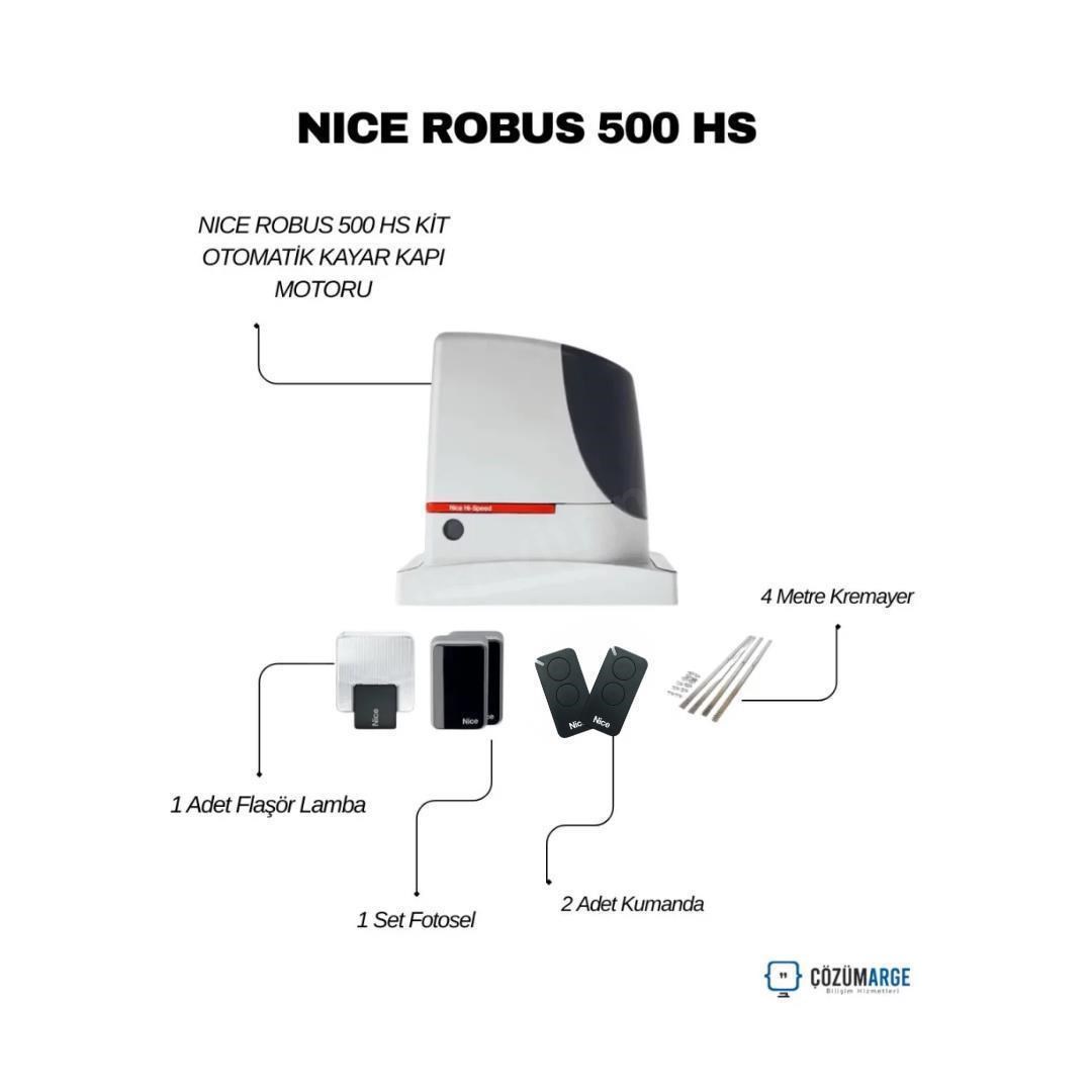 Nice Robus 500 HS KİT i&ccedil;eriği