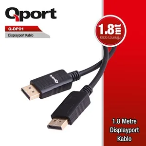 qport q-dp01 1.8m dısplay port kablo &uuml;r&uuml;n fotoğrafı qport q-dp01 1.8m dısplay port kablo resmi, qport q-dp01 1.8m dısplay port kablo fotoğrafı