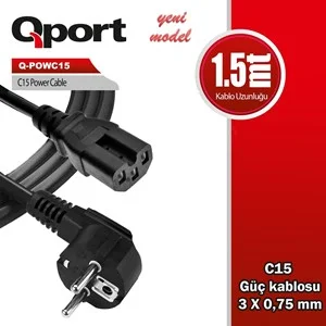 qport q-powc15 1.5m c15 power guc kablosu &uuml;r&uuml;n fotoğrafı qport q-powc15 1.5m c15 power guc kablosu resmi, qport q-powc15 1.5m c15 power guc kablosu fotoğrafı