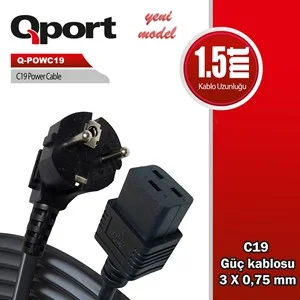 qport q-powc19 1.5m c19 power guc kablosu &uuml;r&uuml;n fotoğrafı qport q-powc19 1.5m c19 power guc kablosu resmi, qport q-powc19 1.5m c19 power guc kablosu fotoğrafı