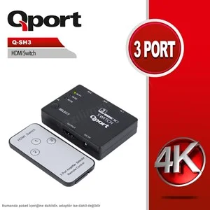 qport q-sh3 hdmı swıtch 3 port &uuml;r&uuml;n fotoğrafı qport q-sh3 hdmı swıtch 3 port resmi, qport q-sh3 hdmı swıtch 3 port fotoğrafı