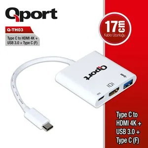 qport q-th03 type-c to hdmı/usb3.0/type-c(f) 4k cevırıcı &uuml;r&uuml;n fotoğrafı qport q-th03 type-c to hdmı/usb3.0/type-c(f) 4k cevırıcı resmi, qport q-th03 type-c to hdmı/usb3.0/type-c(f) 4k cevırıcı fotoğrafı