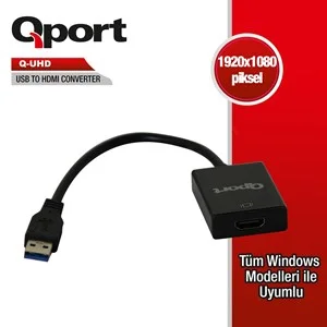 qport q-uhd usb3.0 to hdmı cevırıcı &uuml;r&uuml;n fotoğrafı qport q-uhd usb3.0 to hdmı cevırıcı resmi, qport q-uhd usb3.0 to hdmı cevırıcı fotoğrafı