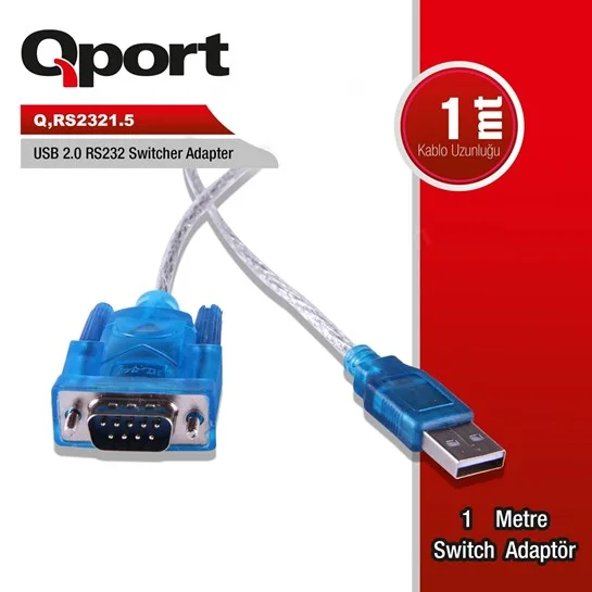 qport (q-rs2321.5) usb2.0 to rs232 cevırıcı kablo 1m &uuml;r&uuml;n fotoğrafı qport (q-rs2321.5) usb2.0 to rs232 cevırıcı kablo 1m resmi, qport (q-rs2321.5) usb2.0 to rs232 cevırıcı kablo 1m fotoğrafı
