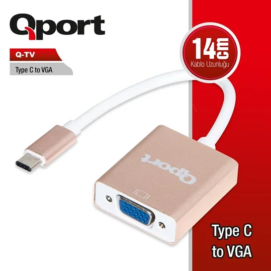 qport q-tv type-c to vga cevırıcı &uuml;r&uuml;n fotoğrafı qport q-tv type-c to vga cevırıcı resmi, qport q-tv type-c to vga cevırıcı fotoğrafı