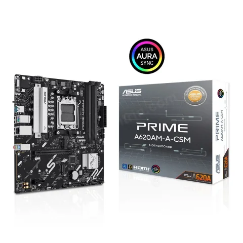 Asus Prıme A620am-A-Csm Ddr5 7600mhz(Oc) M.2 Am5