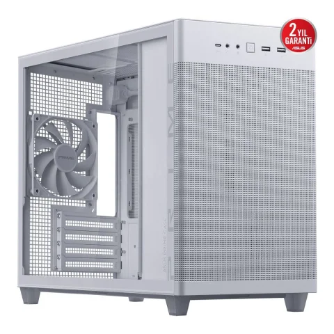 Asus Prıme Ap201 Tempered Glass Beyaz Kasa