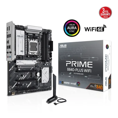 Asus Prıme B840-Plus Wıfı Amd&nbsp; Ddr5 Atx Anakart