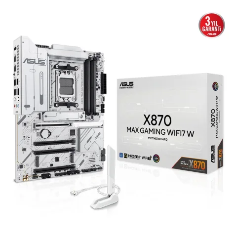 Asus X870 Max Gamıng Wıfı 7 Amd Anakart Beyaz