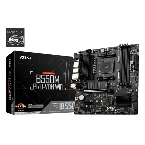 Msı B550m Pro-Vdh Wıfı Ddr4 4400(Oc) Hdmı Matx Am4