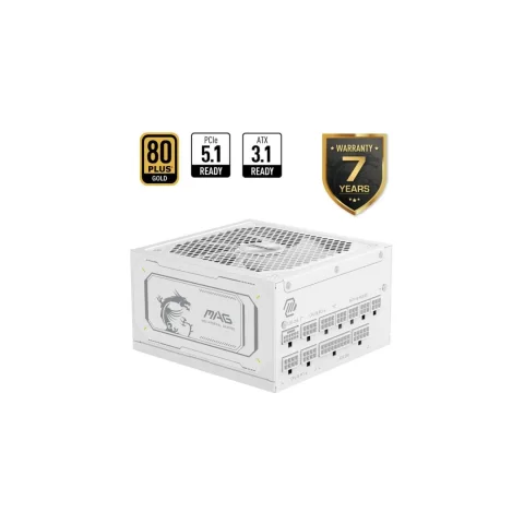 Msı Mag 1000gl Pcıe5 Whıte 1000w 80+ Gold Power