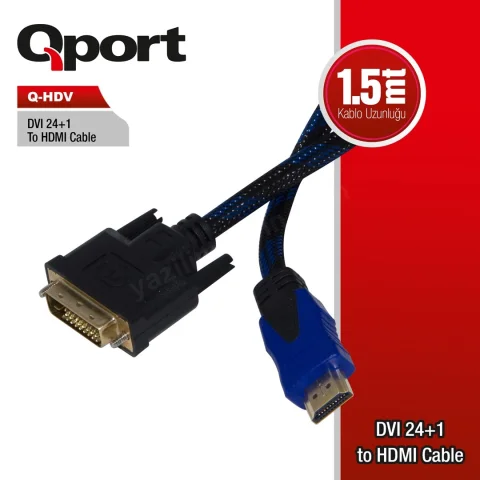 Qport Q-Hdv Dvı To Hdmı 24+1 Converter &Ccedil;evirici