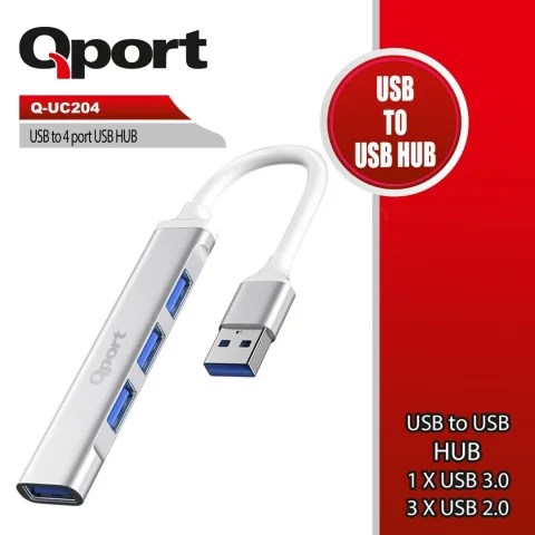 Qport Q-Uc204 Usb To 4 Port Usb &Ccedil;oklayıcı