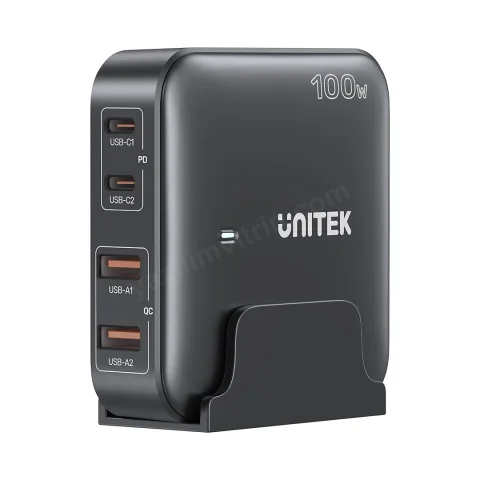Unıtek 100w Masa&uuml;st&uuml; Gan Şarj İstasyonu Siyah (P1229abk)