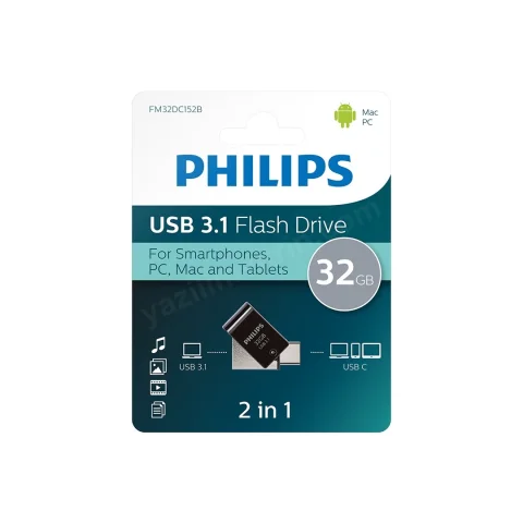 Phılıps 32gb Usb3.1 Type-C 100/150 Mb/S Fm32dc152b