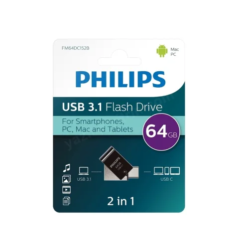 Phılıps 64gb Usb3.1 Type-C 100/150 Mb/S Fm64dc152b