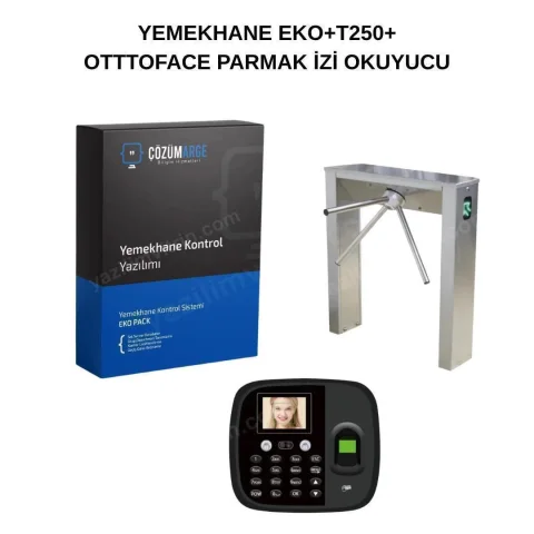 Turnike Ve OttoFace Y&uuml;z Tanıma + Parmak İzi + Kartlı Yemekhane Sistemi