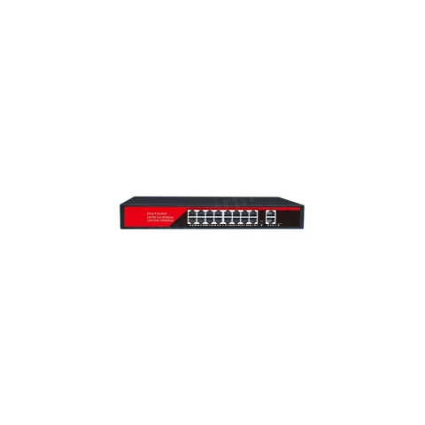 Ezcool Ez-16psf 16 Port 16xfe+2xge Gigabit Poe Switch 240w